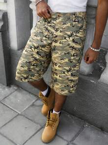 Men's Casual Loose Camo Print Shorts - Multicolor - View 4