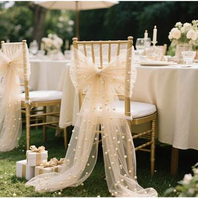 1 tấm vải voan chiffon mỏng màu sâm panh, dùng trang trí bàn ăn, làm phông nền trang trí tiệc cưới, phù hợp cho đám cưới, Giáng sinh, Halloween, Lễ Tạ ơn, Lễ Phục sinh, các ngày lễ, sinh nhật, tiệc theo chủ đề, lễ tốt nghiệp, trang trí bàn ghế.