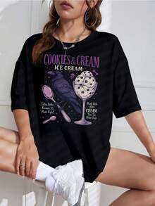 2026: Cookie And Cream Ice Cream T-Shirt, Butcher & Blackbird Sweater, Romantic Suspense T-Shirt, Little Mouse Hoodie, Scythe Sparrow Brynne Weaver Printed T-Shirt - Made From Pure Cotton, It's Soft And Breathable, Suitable For Both Men And Women. It's A Casual Shirt Suitable For All Seasons And A Tren.Dy Souvenir. It's Perfect For Everyday Wear, Urban Fashion Enthusiasts, And Music Lovers. - 黑色 - 查看 1
