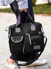 Women's Nylon Shoulder Bag Waterproof Crossbody Bag Large Capacity Multifunctional Tote Travel Bag - Multicolor - View 5