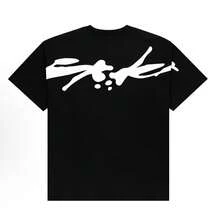 Sp5der  T-Shirts Unisex ,Classic Spider Print Design ,Summer Vintage Short Sleeve Casual ,Basic Tee Tops, Black Color - 黑色 - 查看 6