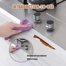 Waterproof Sealant Tape For KitchenBathroomToiletTile Joints And Corners, High Adhesive Waterproof Mildew-Proof Anti-Oil Toilet Sealant Tape, Self-Adhesive Joint Sticker, Moisture-Proof Sealing Tape, Suitable For Kitchen, B - White - View 9