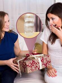 1 hộp trưng bày trang sức bằng acrylic có thể gập lại, dùng để đựng bông tai và dây chuyền. - màu đen - Xem 3