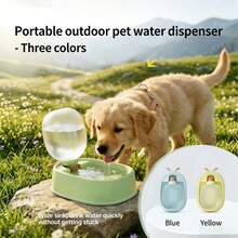Dispensador de agua portátil con antena linda para mascotas, tazón de agua grande a prueba de fugas para perros y gatos de viaje al aire libre - Multicolor - Ver 7