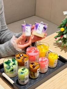 1 buah Lilin Aroma Kopi Dingin Kreatif, Lilin Suasana Gradien, Aroma Berlapis, Aroma Segar Alami Tahan Lama, Meningkatkan Kebahagiaan, Cocok untuk Dekorasi Lembut di Meja - Berbagai gaya - View 8