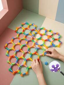 60/100/200 pezzi Puzzle a incastro con blocchi da costruzione a forma di fiori di pruno e fiocchi di neve 3D - Giocattoli di assemblaggio in plastica educativi per Pasqua, Natale e regali, giocattoli per bambini, puzzle, giocattoli per bambini, giocattoli per bambini, blocchi da costruzione, giocattoli per bambini, giocattoli per bambini, giocattoli - multicolore - Visualizzare 6
