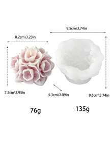 3D绣球花硅胶蜡烛模具 - DIY蜡烛/石膏/肥皂模具，浪漫母亲节/婚礼/生日礼物，家居装饰/礼品包装 - 繡球花系列-矽膠模具 - 查看 6