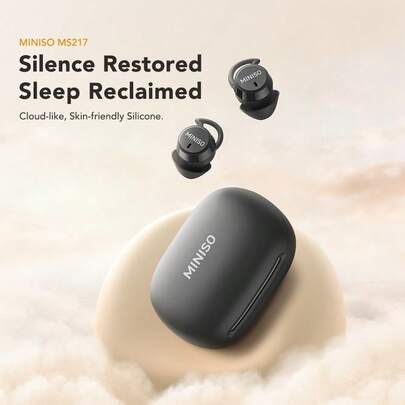  MINISO MS217 Wireless Sleep Headphones: Lightweight And Comfortable To Wear, In-Ear Design, Low Power Consumption And Long Battery Life, Ideal For Long-Distance Travel, Students, And Business Professionals