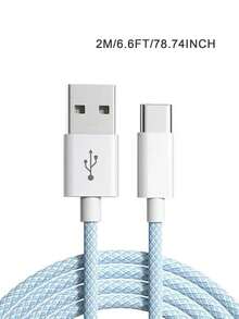 2 pièces Câble de données USB A vers USB C, câble de charge super rapide de 60 W Type-C, câble de charge tressé en nylon USB C compatible avec Apple 17 16 15/Plus/Pro/Pro Max, S26 S25 S24 S23 S22 S21 S20 - Multicolore - Voir 10