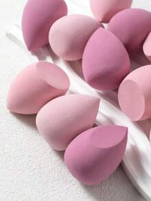 8 piezas de esponjas de maquillaje extra grandes, de forma y color aleatorios de calabaza/gota de agua, adecuadas para todo tipo de pieles como herramientas de maquillaje - Multicolor - Ver 4
