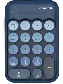 MOFii X910 無線數字小鍵盤 18 鍵 便攜式，適合 Excel 數據輸入、會計與銀行業務，10 米傳輸，防誤觸，超薄輕巧，免驅動即插即用，不含電池，需 1 顆 AAA 電池 - 查看 14