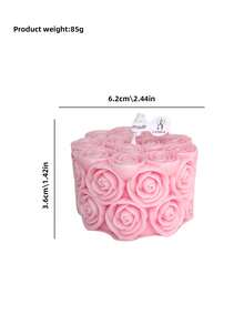 Nến thơm hình hoa hồng 3D - Món quà lãng mạn cho Ngày Valentine và đám cưới, Nến thơm làm từ sáp đậu nành, Trang trí nhà cửa và tiệc tùng. - Nến thơm hình trụ, hình hoa hồng - Xem 16
