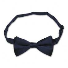 1 pieza Corbata de moño texturizada azul marino para hombre - Azul Marino - Ver 3