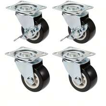 Bộ 4 bánh xe PVC 2 inch chống mài mòn, hoạt động êm ái, đa năng, chịu tải nặng, xoay 360 độ. - bánh xe xoay - Xem 1