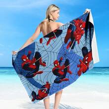 Marvel 超细纤维沙滩巾，速干轻便旅行巾，成人必备沙滩用品，蜘蛛侠主题沙滩巾，视觉冲击力强，在沙滩上轻松脱颖而出 - 彩色 - 查看 7