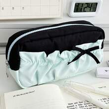 Hộp đựng bút thiết kế nơ, dung tích lớn, túi đựng bút cho học sinh, túi đựng văn phòng phẩm, đồ dùng học tập. - Nhiều màu - Xem 6