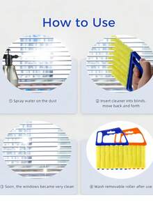 Blind Cleaning Brush, Window Curtain Duster, Blind Cleaner Tool For Venetian Blinds, Sheer Curtains, Roller Shades, Window Crevices - A - View 6