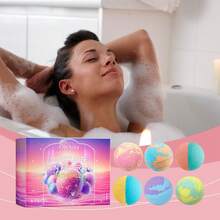 OceAura Moisturize Skin Fragrant Bath Balls - Dissolves Quickly, Produce Fine And Rich Foam, Long-Lasting Fragrance, Soothing And Relaxing, Enhancing Skin Softness, Suitable For All Skin Types, Mild And Non-Irritating, Home Bath Products - Rose - View 2