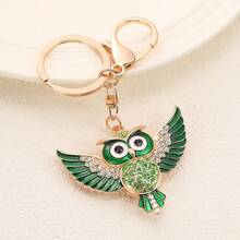 "Cartoon Angel Owl Keychain, Cute Owl Key Ring Charm For Car Keys, Backpack, Purse Or Bag, Adorable Mini Pendant,  Personalized Bag Accessory, Stylish Small Gift For Women And Men, Birthday, Holiday, Anniversary, Collectible Fashion Charm" - 藍色 - 查看 8