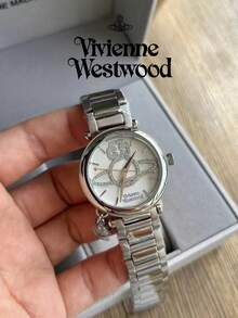 Vivienne Westwood ORB Series Women's Watch, Silver Tone Case Silver Stainless Steel Band Silver Dial - 銀色 - 查看 6