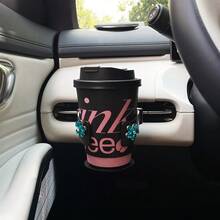 1 cái kẹp giữ cốc trên xe hơi, giá để đồ uống, kẹp cốc cà phê gắn vào cửa gió điều hòa, kẹp đa chức năng. - pha lê - Xem 1