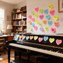 1/6/12/18pcs/540sheets Cute Heart-Shaped Sticky Notes - Strong Adhesive Stickers, Residue-Free Removal, Color-Coded Heart-Shaped Memo Pads (Leak-Proof), Student Supplies, Suitable For Journals, Planners, Notes, Scrapbooks - School And Office Supplies - Love - View 3
