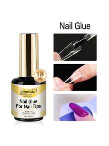 GELPOLISH 1/2/3pcs 18ml Nail Glue, Suitable For Nail Tips & False Nails, Super Strong & Long-Lasting Acrylic Nail Adhesive, Requires UV/LED Lamp Curing - Clear - View 8