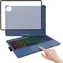 适用于 iPad 第 11 代(A16,2025 年)/第 10 代的带键盘保护套,配备 2022 款妙控键盘,按键回弹灵敏,带背光,表面防污,支持多点触控板 - 查看 11
