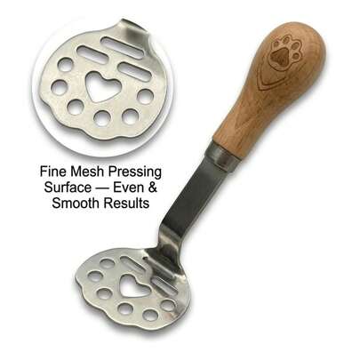 Prensador de patatas vertical de acero inoxidable - Dispositivo prensador de patatas giratorio - Herramienta de preparación de alimentos para bebés