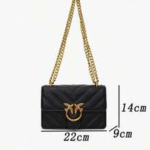Women's Bags, Exclusive Niche Luxury Shoulder Bag With Swallow Motif, Elegant Shoulder Bag With Chain Strap, Double Swallow Design. - 紅色 - 查看 4