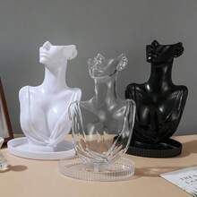 Jewelry Display Stand, Necklace Earring Bracelet Organizer Rack, Torso Mannequin Bust For Home Bedroom Vanity, Storefront Window Display - Multicolor - View 7