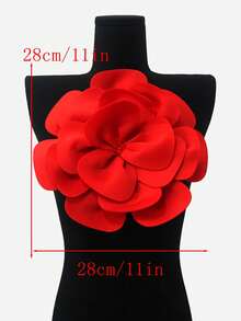 1件/包，多种颜色可选，热销大号四层3D立体布艺花朵贴花，褶皱手工串珠DIY服装配饰，适用于婚纱，长度：28厘米/11英寸，宽度：28厘米/11英寸 - A - 查看 16