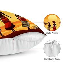 4pcs Traditional African Pattern Pillow Covers, Single-Sided Printed Cushion Covers, Suitable For Living Room, Bedroom, Home Decor, All Seasons - Multicolor - View 5