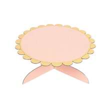 1 Tier 12.7 Inch Round Cardboard Cupcake Stand, Mini Cake Display Rack With Gold Trim, Party Wedding Dessert Display Shelf - Multicolor - View 12