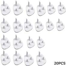 2/4/8/12/16/20/24pcs Pear-Shaped British Style Baby Power Socket Covers, UK Standard Outlet Protectors, Children Party Home Decor, Gifts - Multicolor - View 10