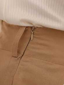 Women's Wide Leg High Waist Wide Leg Pants - 卡其色 - 查看 5
