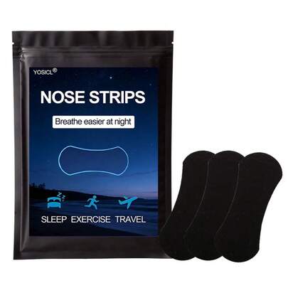 30/60pcs Nose Strips For Snoring, Nose Strips For Sleeping - Nose Strips For Breathing, Athletic Nose Strips, Wide Body, Oil & Sweat Proof Adhesive, Extra Strength, Size Fits All
