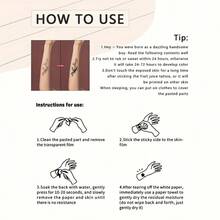 1张深色系叛逆猫咪图案防水临时纹身贴纸 - 黑色 - 查看 6