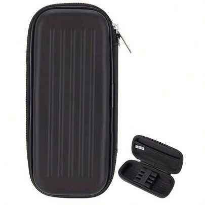 1个便携式EVA硬壳飞镖收纳盒，提供极致的飞镖保护和收纳，硬壳保护，内置卡槽，适用于收纳飞镖配件、户外游戏装备和家庭游戏室物品，多功能飞镖收纳盒，轻便易携，EVA硬壳飞镖盒配件，飞镖爱好者的必备之选，也是节日、生日、父亲节等场合的理想礼物。