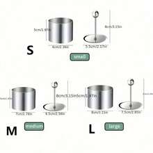3 pièces Ensemble de moules à gâteau en acier inoxydable avec poussoir, convient pour sushi, riz aux haricots rouges, plats froids, pâtisseries, desserts, fait main, aliments, pour une utilisation professionnelle en cuisine et à la maison - Multicolore - Voir 11