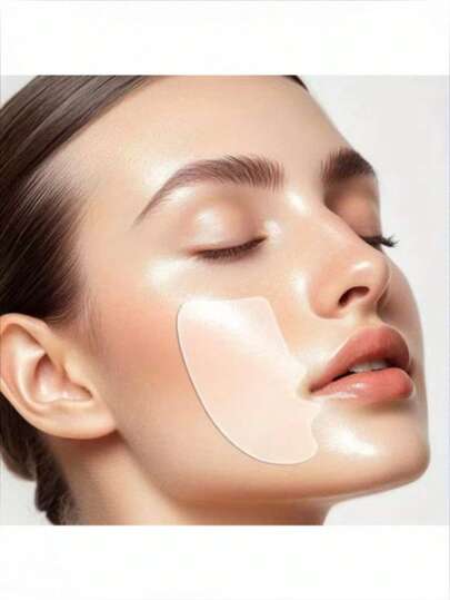 2pcs Reusable Silicone Cheek Lifting Patches, Strong Adhesive Firming Skin Care Stickers Suitable For Various Face Shapes