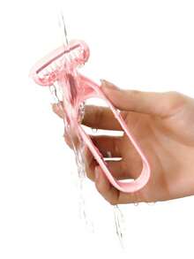 12/6/3/1件装粉色无痛腋下腿部身体脱毛剃刀，配备大刀片，温和剃毛，女神必备美容工具 - 粉色 - 查看 4