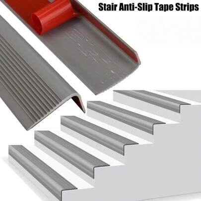 1 pieza/1m/39,37 pulgadas Tira autoadhesiva para nariz de escalera, protector de borde de peldaño, protector de borde antideslizante y resistente al desgaste de fácil instalación