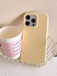 Minimalist Solid Color Soft Silicone Phone Case Compatible With IPhone 17 Pro Max, 16 Pro Max, 15/14 Pro Max/13 Pro, 12 Soft Shell, Anti-Fall Full Coverage - Multicolor - View 5
