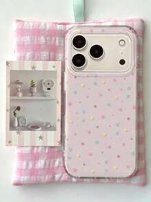 可爱雏菊春花亮片手机壳，兼容 17 Pro Max、17 Pro、17 Air、17、16、15、14、13、12 Pro Max、11，优雅花卉图案，防震柔软后盖 - 彩星星 - 查看 5