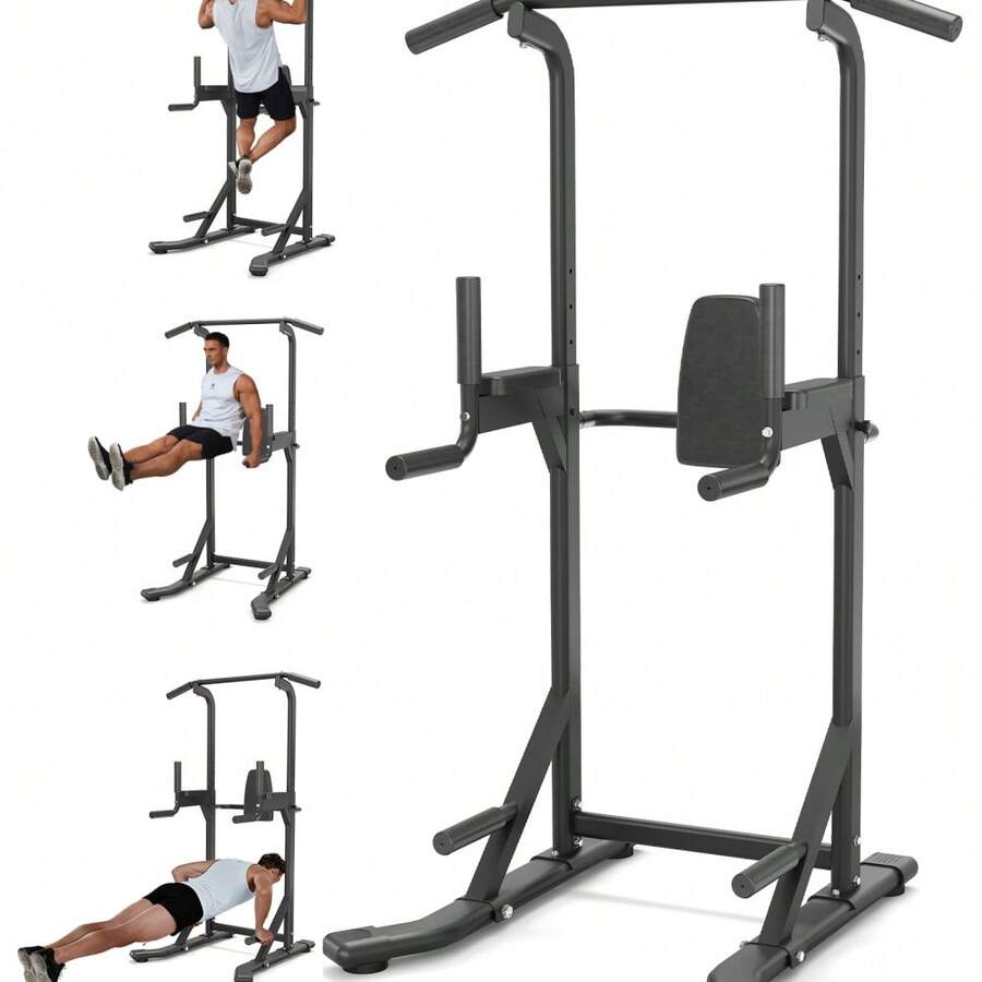 Pull Up Bar Free Standing Workout Equipment, Power Tower Dip Station For Home Gym, 450LBS Weight Capacity Strength Training Fitness Equipment,Freestanding Strength Training Equipment - Black - View 1