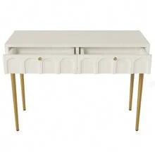Sideboard Schubladenkommode Kommode Für Schlafzimmer, Creme-Weiß -H76.5/B100/T45 Cm - White - View 10