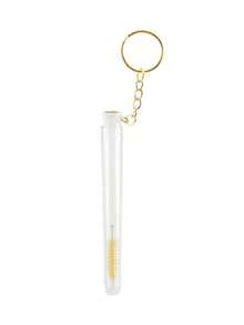 1/5pcs Reusable Eyelash Brush Tubes With Golden Keychain Sparkling Lash Mascara Wands In Tubes Eyebrow Combs With Container Lash Spoolies Comb Brushes Mini Makeup Tools - Multicolor - View 14