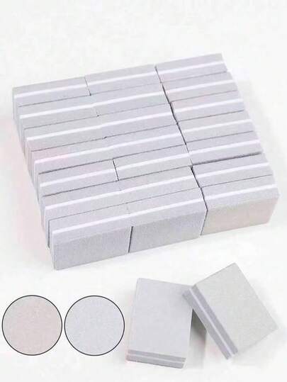 50 miếng mài móng tay màu xám - Độ nhám trung bình/mịn 100/180, Sử dụng chuyên nghiệp 3 trong 1: Tạo hình, làm mịn và đánh bóng móng acrylic, móng gel và móng tự nhiên. Độ nhám kép: Trung bình (100 Grit): Làm mịn kết cấu và hình dạng móng, Mịn (180 Grit): Tạo độ bóng cao. Thích hợp cho: Làm móng tay, làm móng chân, salon và sử dụng tại nhà.