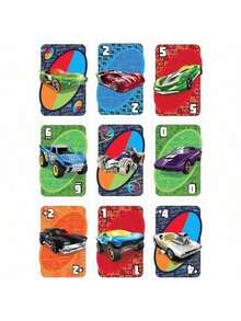 Mattel Game Hot Wheels UNO Matching Card Game Featuring 112 Cards With Hot Wheels Graphics, Fun Multi-Player Card Game, Party Card Game For 7+ & Adults, Ideal For Social Gatherings & Events, Game Night Fun, Great Gift For Fans & Teens,Party Favors - Multicolor - View 3